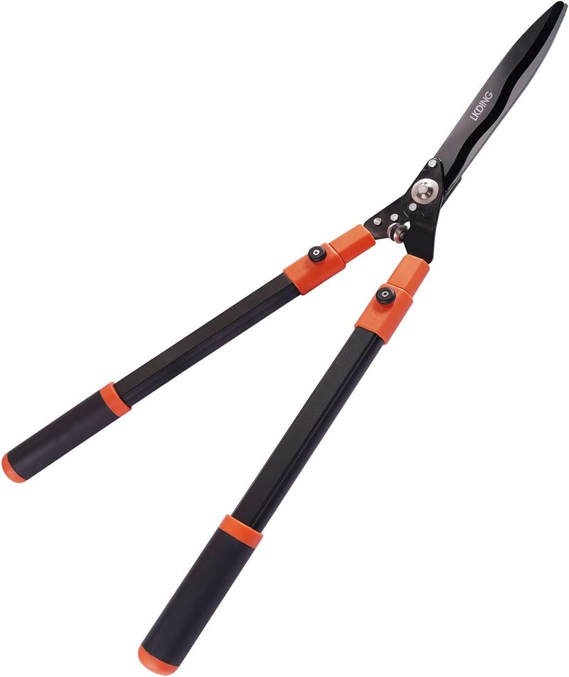 LKDING Hedge Shears Heavy Duty 32.5"-43" Extendable Handle Professional Garden Clippers Pruning Scissors Trimmer Yard Landscaping Tool - Image 1
